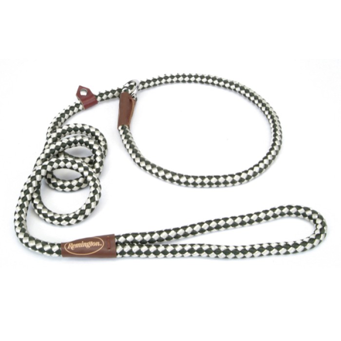 Remington Rope Нашийник-повідець ривковий, круглий, 1смХ1, 8м, біло-зелений.